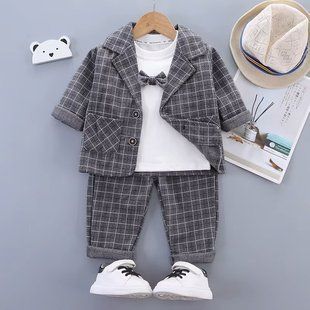 Элегантный костюм с пиджаком для мальчика, 0591, 100 (98 см), Мальчик, 41, 33, 32, 56, 35, 98 см, Хлопок 95%