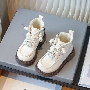 Красивые черевики для дівчинки, 2297, 26, Плюш, Дівчинка, 15.5, Стопа має бути менша за устілку на 1 см!
