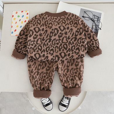 Леопардовий костюм для дівчинки, 0694, 80 (80 см), Дівчинка, 32, 30, 32, 42, 24, 80 см, Трикотаж, Замір рукава - від ворота
