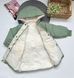 Детская куртка-пальто с капюшоном на 3-8 лет, зеленая, 150 (134 см), Мальчик / Девочка, 67, 48, 58, 134 см, Полиэстер, Нейлон, Замер рукава - от ворота