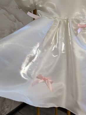 Красива сукня в бантики, 0048, 7 (122 см), Дівчинка, 70/29, 34, 122 см, Атлас, фатин, Бавовна