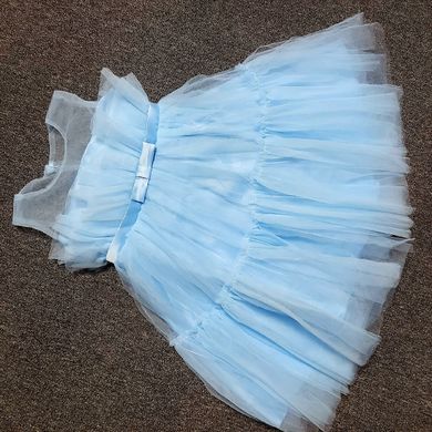 Пишна сукня-хмарка для дівчинки, блакитна, 90, Дівчинка, 52, 27, 92 см, Алталс, фатин, Бавовна