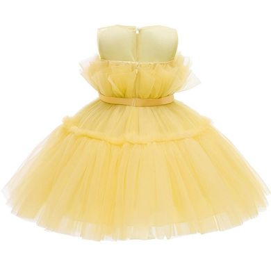 Пишна сукня-хмарка для дівчинки, жовта, 80, Дівчинка, 50, 25, 86 см, Алталс, фатин, Бавовна