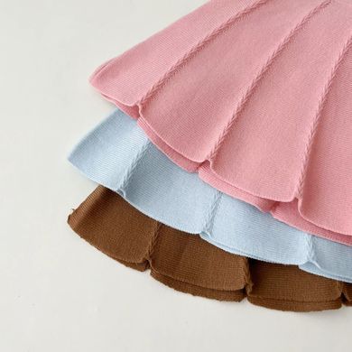 Вязаный костюм с юбкой для девочки, Бантики 0730, 90 (86 см), Девочка, 33, 29, 34, 42, 86 см, 26, Хлопок 95%, Трикотаж, Замер рукава - от ворота