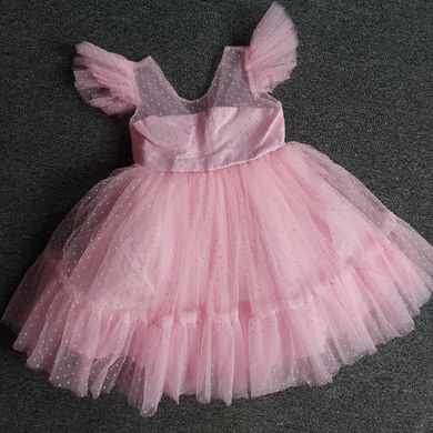 Пишна сукня з фатину на дівчинку, рожева, 150, Дівчинка, 74, 35, 128 см, Алталс, фатин, Бавовна, Щоб сукня була настільки пишною, як на фото - необхідний додатковий під'юбник.