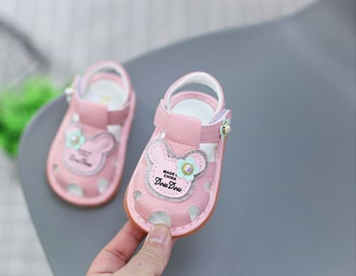 Босоніжки для дівчинки Міккі, 2208, 19, Шкіра штучна, Шкіра штучна, Дівчинка, 13, Стопа має бути менша за устілку на 0,5 см!