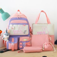 Набір сумок з рюкзаком для дівчинки, 6188, Дівчинка, Оксфорд, Поліестер, 40, 10, 28