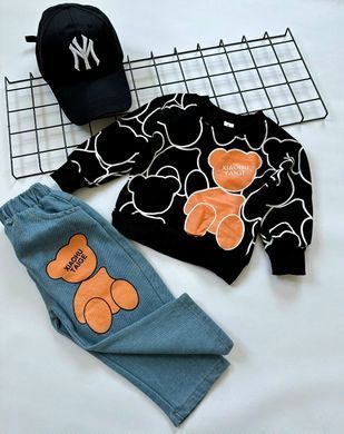 Дитячий костюм світшот + джинси, 0050, 80 (80 см), Хлопчик, 34, 29, 34, 45, 46, 25, 80 см, Бавовна, джинс, Замір рукава - від ворота