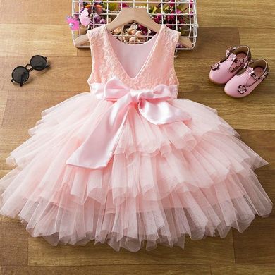 Пишна рожева сукня для дівчинки, 7052, 100, Дівчинка, 58, 28, 98 см, Фатин