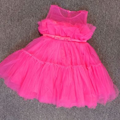 Пышное платье-облако для девочки, розовое, 80, Девочка, 50, 25, 86 см, Алталс, фатин, Хлопок