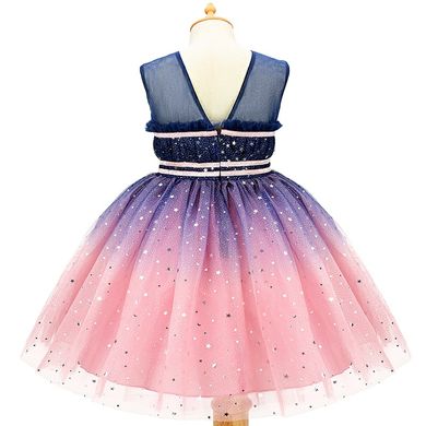 Нарядное платье с блестками для девочк, 0093, 140, Девочка, 80, 36, 128 см, Алталс, фатин, Хлопок