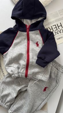Спортивний костюм з кофтою на блискавці для хлопчика, 0333, 110 (104 см), Мальчик, 44, 40, 45, 60, 35, 104 см, Трикотаж, Замер рукава - от ворота