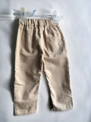 Бежевые котоновые брюки для мальчика, 3435, 90, Мальчик, 50, 29, 29, 92 см, Коттон
