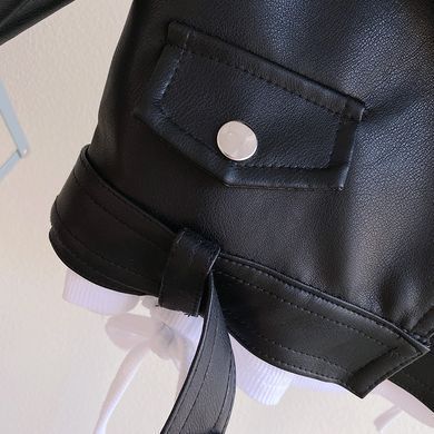 Куртка-косуха з еко-шкіри, 0032, 90 (92 см), Хлопчик / Дівчинка, 33, 30, 36, 92 см, Еко - шкіра, Нейлон, Замір рукава - від ворота