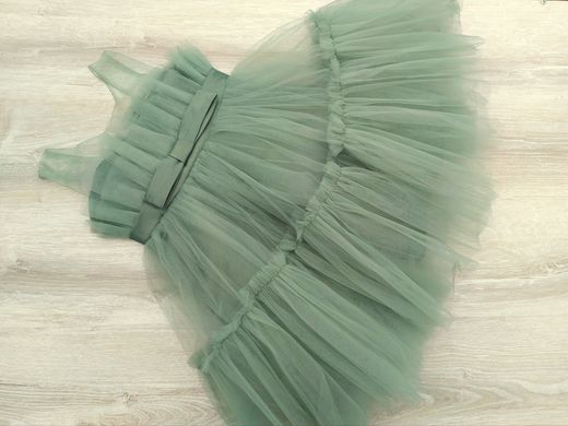 Пишна сукня-хмарка для дівчинки, зелена 0122, 120, Дівчинка, 70, 34, 116 см, Алталс, фатин, Бавовна
