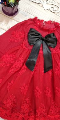 Нарядное платье на девочку Бордовое кружево с бантом, 100, Девочка, 59, 25, 37, 104 см, Замер рукава - от ворота