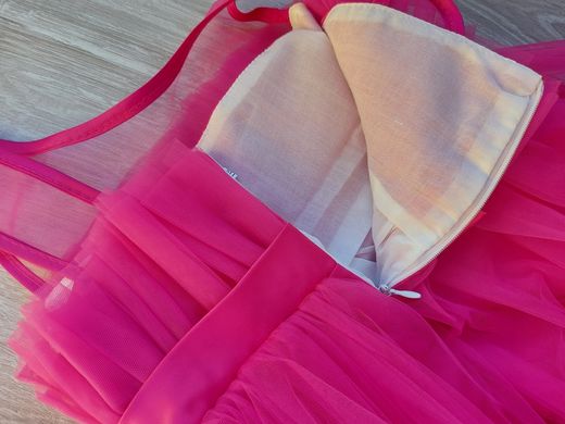 Пишна сукня-хмарка для дівчинки, рожева, 100, Дівчинка, 56, 29, 98 см, Алталс, фатин, Бавовна