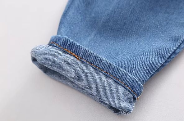 Костюм для девочки (комбинезон + блузка) 0135, 100 (92 см), Девочка, 40, 34, 30, 58, 31, 92 см, Хлопок, джинс