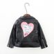 Куртка-косуха из эко-кожи для девочки Сердце, 100, Девочка, 36, 31, 34, 98 см, Эко-кожа, Нейлон