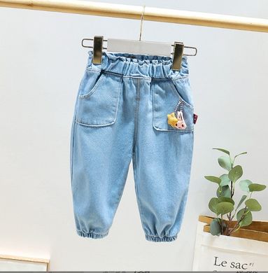 Дитячі джинси на резинці 3539, 90, Дівчинка, 46, 24, 86 см, Джинс