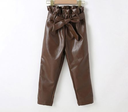 Кожаные штаны (эко-кожа) для девочки, 1322, 90, Девочка, 55, 34, 92 см, Еко-кожа, Без подкладки