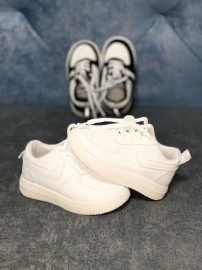 Дитячі білі кросівки, 2145, 25, Эко-кожа, Текстиль, Хлопчик, 25, 15, Стопа має бути менша за устілку на 0,5-1 см!