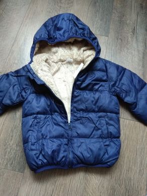 Демісезонна куртка дитяча на хутряній підкладці, 110, Хлопчик, 44, 38, 37, 104 см, Поліестер, Махра