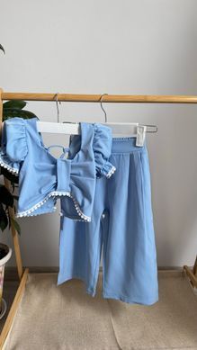 Летний брючный костюм для девочки, 0418, 90 (92 см), Девочка, 23, 30, 50, 92 см, Хлопок 80%