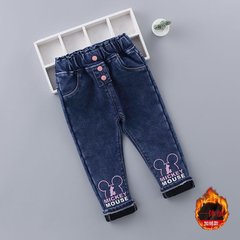 Утепленные джинсы на флисе для девочки, 15142, 90, Девочка, 50, 29, 92 см, Джинс, Флис