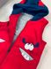 Жилетка для мальчика Монстрик в кармане, красная, 130, Мальчик, 48, 39, 116 см, Трикотаж, Трикотаж