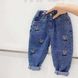 Свободные детские джинсы, 3553, 80, Мальчик, 47, 26, 86 см, Джинс