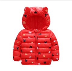 Демісезонна куртка Міккі, червона, 130, Хлопчик / Дівчинка, 46, 37, 43, 122 см, Поліестер, Нейлон