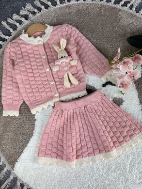 Трикотажный костюм для девочки Кофта и юбка, 0648, 90 (92 см), Девочка, 35, 36, 92 см, 26, Хлопок, Хлопок 95%, Замер рукава - от ворота