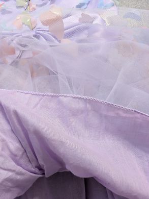 Святкова сукняв в метелики, 0146, 4 (104 см), Дівчинка, 64/24, 31, 104 см, Атлас, фатин