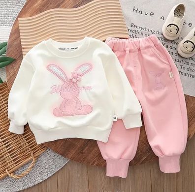 Костюм для девочки Зайка, 0240, 80 (80 см), Девочка, 32, 33, 46, 25, 80 см, Трикотаж, Замер рукава - от ворота