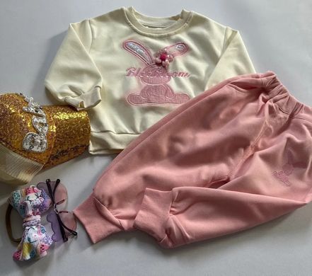 Костюм для девочки Зайка, 0240, 80 (80 см), Девочка, 32, 33, 46, 25, 80 см, Трикотаж, Замер рукава - от ворота