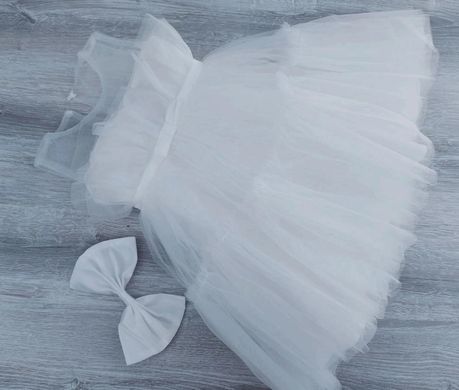 Пишна сукня-хмарка для дівчинки, біла, 110, Дівчинка, 63, 31, 110 см, Алталс, фатин, Бавовна