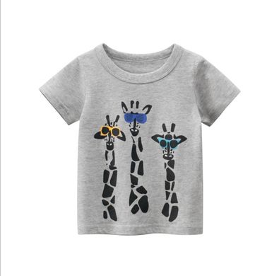 Детская футболка Три жирафа_9001, 90, Мальчик / Девочка, 38, 27, 86 см, Хлопок 95%