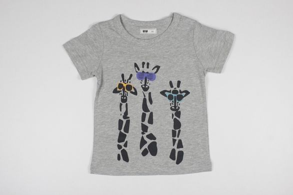 Детская футболка Три жирафа_9001, 90, Мальчик / Девочка, 38, 27, 86 см, Хлопок 95%