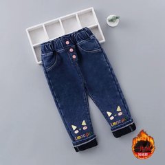 Утеплені джинси на флісі для дівчинки, 15143, 90, Дівчинка, 50, 29, 92 см, Джинс, Фліс