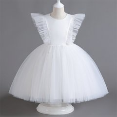 Красивое белое платье на девочку 0096, 100, Девочка, 66, 29, 98 см, Атлас, фатин, Хлопок