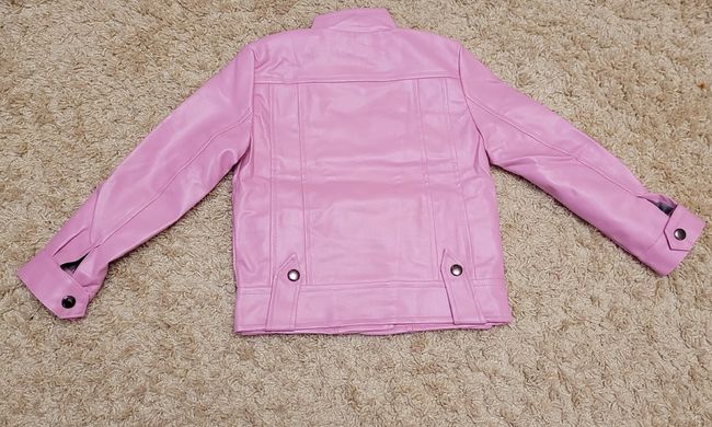 Детская куртка-косуха розовая_1794, 150, Девочка, 53, 39, 30, 51, 140 см, Эко-кожа, Нейлон