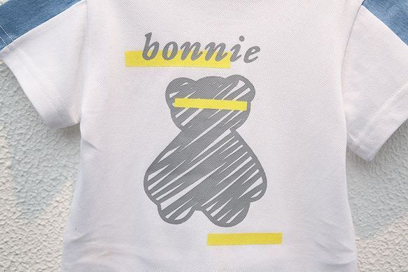 Костюм с джинсовыми шортами для мальчика, 12150, 80 (80 см), Мальчик, 31, 27, 25, 80 см, Трикотаж, джинс
