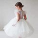 Красива біла сукня на дівчинку 0096, 120, Дівчинка, 74, 32, 110 см, Атлас, фатин, Бавовна