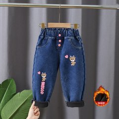 Утепленные джинсы на флисе для девочки, 15144, 90, Девочка, 50, 29, 92 см, Джинс, Флис