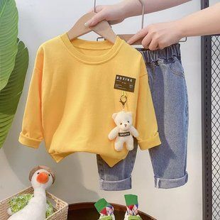 Костюм з джинсами для хлопчика 0378, 80 (86 см), Мальчик, 34, 33, 48, 48, 28, 86 см, Трикотаж, джинс, Замер рукава - от ворота