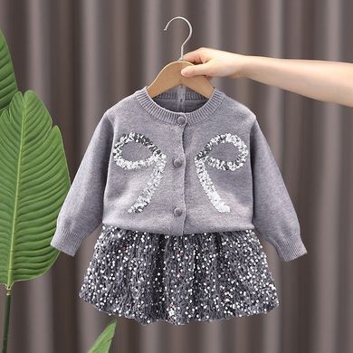 Костюм с юбкой для девочки, Бантик 0358, 90 (92 см), Девочка, 35, 32, 38, 92 см, 25, Трикотаж, Замер рукава - от ворота