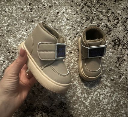 Дитячі черевики на флісі, 2394, 16, Эко-кожа, фліс, Хлопчик, 12, Стопа має бути менша за устілку на 1 см!