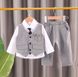 Нарядний костюм-трійка для хлопчика на 1-2-3 роки (жилетка + сорочка + краватка + штани), 214, 110, Хлопчик, 37, 32, 55, 32, 98 см, Бавовна 95%, Трикотаж