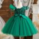 Зелена святкова сукня з паєтками для дівчинки, 7042, 120, Дівчинка, 65, 32, 116 см, Атлас, фатин, Бавовна, Щоб сукня була настільки пишною, як на фото - необхідний додатковий під'юбник.